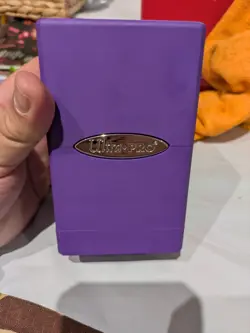 Ultra Pro Card Protection Satin Tower Deck Box , Purple, Dice Holder On Bottom - Image 2