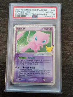 Pokemon Mew EX 25th Anniversary Celebration TCG Card 88/92 PSA 10 - Image 1