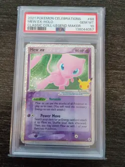 Pokemon Mew EX 25th Anniversary Celebration TCG Card 88/92 PSA 10 - Image 4