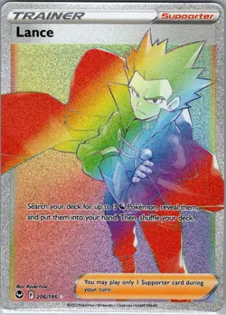 Lance (Secret) 206/195 SWSH12: Silver Tempest - Pokemon Card - NM - Image 1