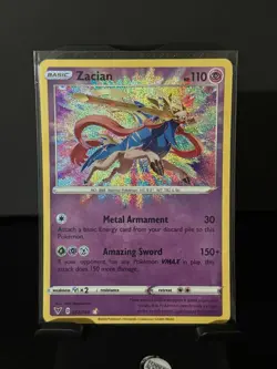 Zacian 82/185 Amazing Rare Vivid Voltage Pokemon TCG Card Near Mint Condition - Image 1
