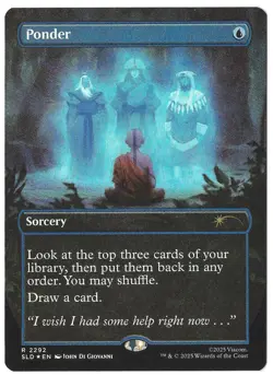 Ponder (2292) (Rainbow Foil) Secret Lair Drop SLD Avatar MTG Foil - Image 1