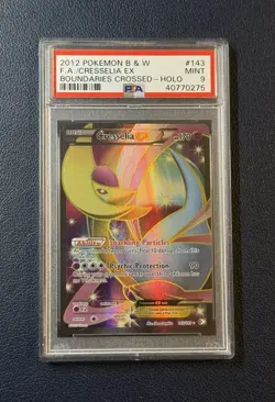 Pokemon Cresselia EX Full Art 143/149 Black & White Boundaries Crossed PSA 9 - Image 1