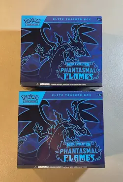 Pokemon Mega Evolution Phantasmal Flames ETB New/Factory Sealed Lot of 2 - Image 1