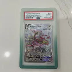 Pokemon Rayquaza VMAX Evolving Skies Secret Rare Full Alt Art 218 PSA 10 English - Image 1