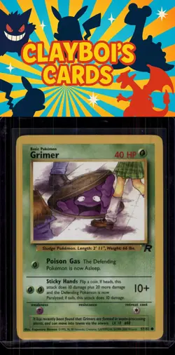 Grimer Team Rocket Common Pokemon TCG 57/82 NM+ - Image 1