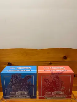 POKEMON BATTLE STYLES ELITE TRAINER BOX LOT OF 2 - SWORD & SHIELD 1 RED 1 BLUE 820650808357 - Image 1