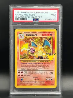 PSA 9 Mint 2021 Pokemon Celebrations Classic Collection Charizard #4 Base Set EN - Image 1