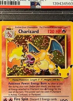PSA 9 Mint 2021 Pokemon Celebrations Classic Collection Charizard #4 Base Set EN - Image 2