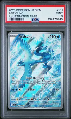2025 POKEMON JTG EN-JOURNEY TOGETHER ILLUSTRATION RARE #161 ARTICUNO PSA 9 - Image 1