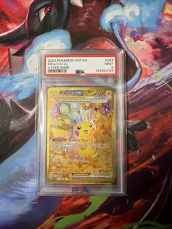 2024 Pokemon Surging Sparks Pikachu ex 247 Hyper Rare PSA MINT 9 - Image 1