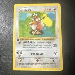 Farfetch’d 27/102 1st Edition Base Set WOTC Vintage Pokemon 1999 - Image 1