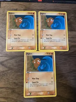 Diglett - 2006 Pokemon EX Crystal Guardians - #50/100 - Lot - x3 - Image 1