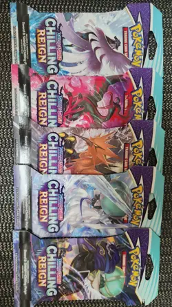 Chilling Reign Sleeved Pokemon Booster Packs - Complete Full Art Set - Image 1