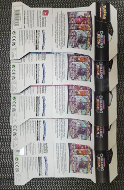 Chilling Reign Sleeved Pokemon Booster Packs - Complete Full Art Set - Image 2