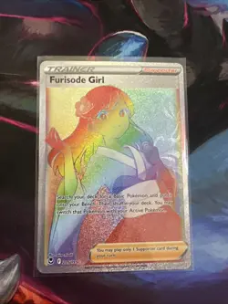 Pokemon TCG Furisode Girl Full Art Silver Tempest Holo Ultra Rare 205/195 - Image 1