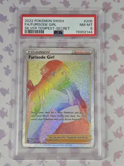 Pokemon Furisode Girl Secret Rare Silver Tempest 205/195 PSA 10 - Image 1