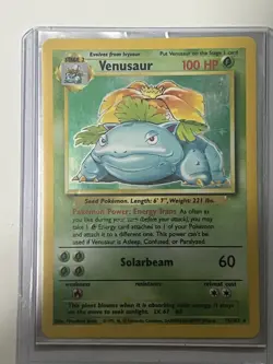 Pokemon Venasaur Holo Rare Base Set 218/130 MP 1999 WOTC Vintage - Image 1