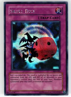 Yu-Gi-Oh! TCG Skull Dice EDS-003 Secret Rare Prismatic LP+ Lightly Played+ - Image 1