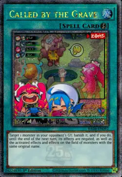 Yugioh RA04-EN092 Called by the Grave Quarter Century Secret Rare 1st Ed Alt Art - Image 1
