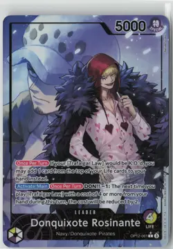 ONE PIECE DONQUIXOTE ROSINANTE OP12-061 LEADER ALT ART LEGACY OF THE MASTER NM - Image 1