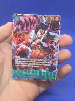One Piece A Fist of Divine Speed Monkey D Luffy OP11-118 Secret Rare SEC NM - Image 2