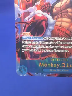 One Piece A Fist of Divine Speed Monkey D Luffy OP11-118 Secret Rare SEC NM - Image 5