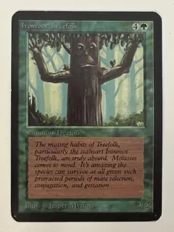 Magic the Gathering MTG Alpha Ironroot Treefolk NM- (Beta Bob) - Image 1