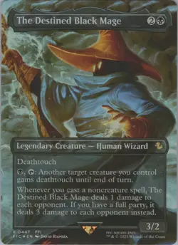 MTG Foil The Destined Black Mage (Borderless) R Commander: FINAL FANTASY 447 NM - Image 1