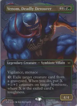 MTG Foil Venom, Deadly Devourer (Borderless) R Marvel's Spider-Man: Etern 22 NM - Image 1