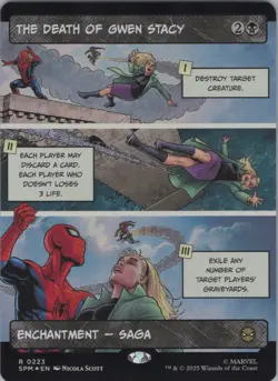MTG (FOIL) The Death of Gwen Stacy (Borderless) R Marvel's Spider-Man 223 NM - Image 1