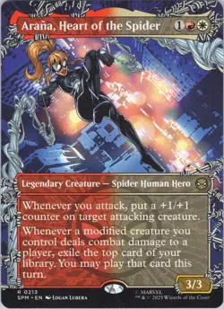 MTG Normal Arana, Heart of the Spider (Borderless) R Marvel's Spider-Man 213 NM - Image 1