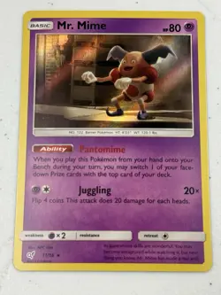 Pokemon - Detective Pikachu - Mr. Mime 11/18 LP - Image 1