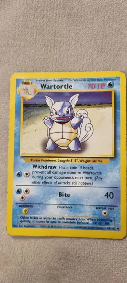 Wartortle - Pokemon TCG - MP - Uncommon - Base Set 59/102 - Image 1