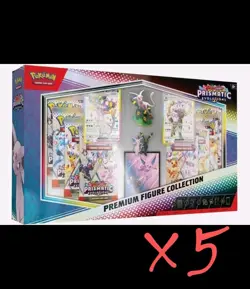 Lot Of 5 POKEMON TCG Prismatic Evolutions Premium Figure Collection Sealed - Image 3