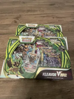 2x Kleavor Vstar Premium Collection Boxes fusion strike/AR/BS 10 packs pokemon - Image 1
