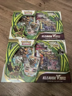 2x Kleavor Vstar Premium Collection Boxes fusion strike/AR/BS 10 packs pokemon - Image 3