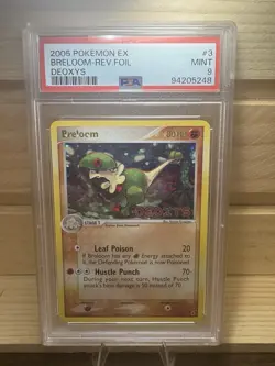 Breloom #3 Pokemon EX Deoxys (2005) STAMPED Reverse Holo PSA 9 Free Shipping - Image 1