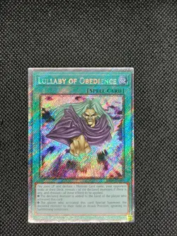 Lullaby of Obedience RA04-EN085 - Platinum Secret Rare 1st Ed NM Yugioh - Image 1