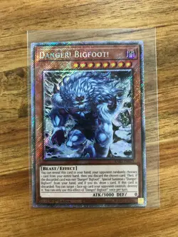 Yugioh! Danger! Bigfoot! (Alternate Art) - RA03-EN019 - Platinum Secret Rare - 1 - Image 1