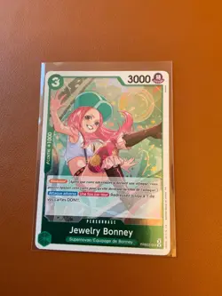 cartes ONE PIECE 4 cartes JEWELRY BONNEY (1 PROMO + 1 L + 1R + 1 SR) FRANCAIS - Image 3