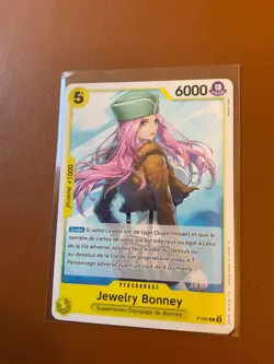 cartes ONE PIECE 4 cartes JEWELRY BONNEY (1 PROMO + 1 L + 1R + 1 SR) FRANCAIS - Image 5