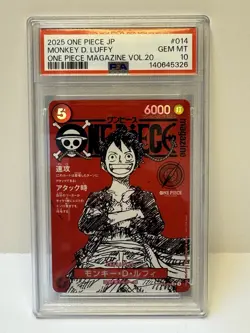 One Piece Monkey D. Luffy ST21-014 Magazine Promo Card PSA 10 - Image 1