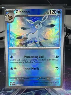Pokemon TCG Glaceon 025/131 Prismatic Evolutions Pokeball Reverse Holo Card NM/M - Image 1
