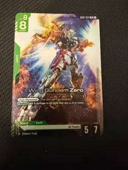 Wing Gundam Zero GD01-024 Newtype Rising Gundam Card Game TCG NM LR Foil - Image 1