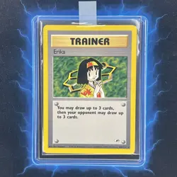 🌈Erika 100/132 Pokemon Gym Heroes Rare Non-Holo Card WOTC Vintage 🌈 - Image 1