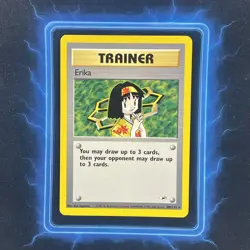 🌈Erika 100/132 Pokemon Gym Heroes Rare Non-Holo Card WOTC Vintage 🌈 - Image 2