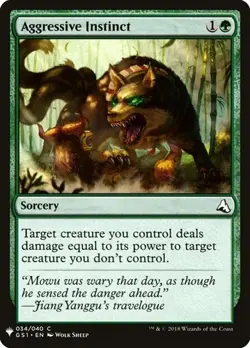1x Aggressive Instinct NM Eng MTG - The List - Image 1