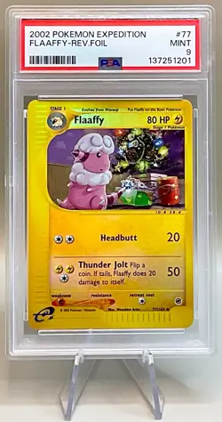 Pokemon Flaaffy #77/165 Reverse Holo - 2002 Expedition Base Set - PSA 9 Mint! - Image 1