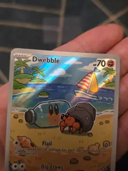 Pokemon TCG Dwebble 129/086 Illustration Rare Full Art Black Bolt Series NM - Image 3